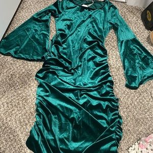 NWT Maternity Velvet Emerald Dress